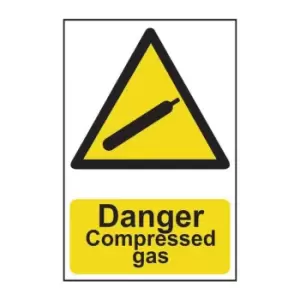 Image of Danger Compressed Gas - PVC (200 x 300mm)