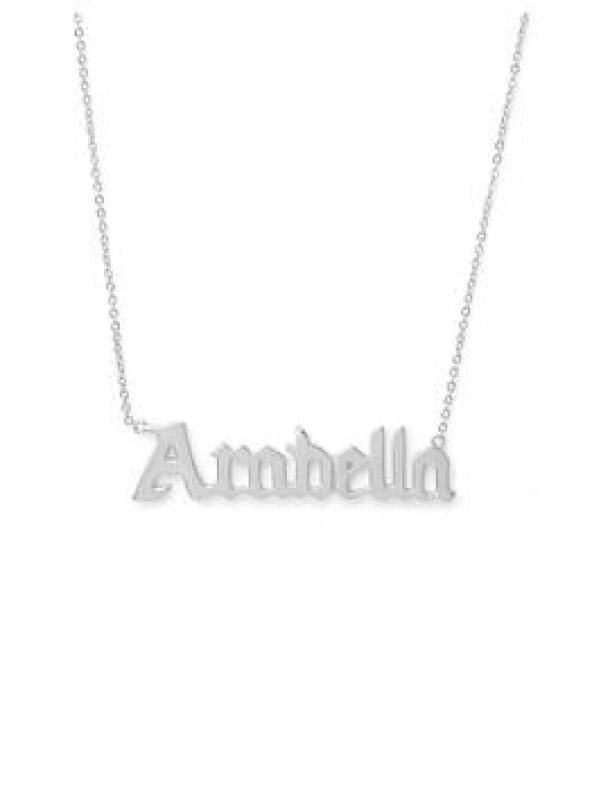 Image of Say It With Gothic Custom Name Necklace - Silver Silver unisex