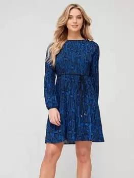 Image of Hugo Kavori Snake Print Blue Women Dress