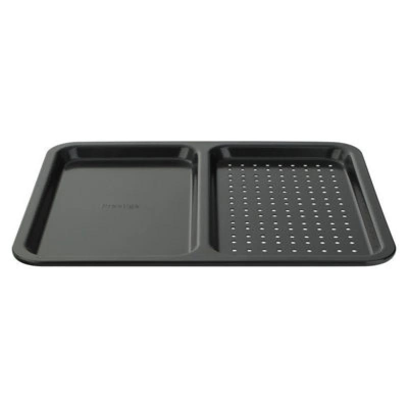 Image of Prestige Black 'Inspire' Rectangular Steel Non Stick Split Oven Tray Black