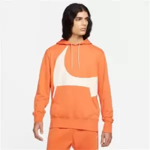 Image of Nike Swoosh Pull Over Hoodie Mens - Orange