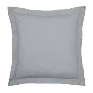 Image of Bedeck of Belfast Grey Pima Cotton 200 Thread Count Saffi' Square Oxford Pillow Case
