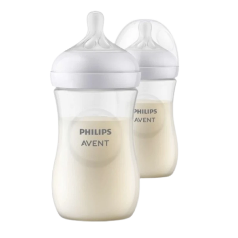 Image of Philips Avent Natural Response 1+ Months Baby Feeding Bottle a 2 x 260 ml AVT-FED04-BOTTLE