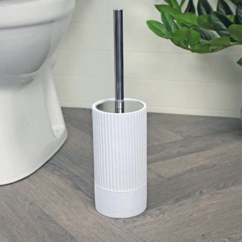 Image of Showerdrape Tranquil Pale Blue Sparkle Collection Toilet Brush & Holder Light Blue