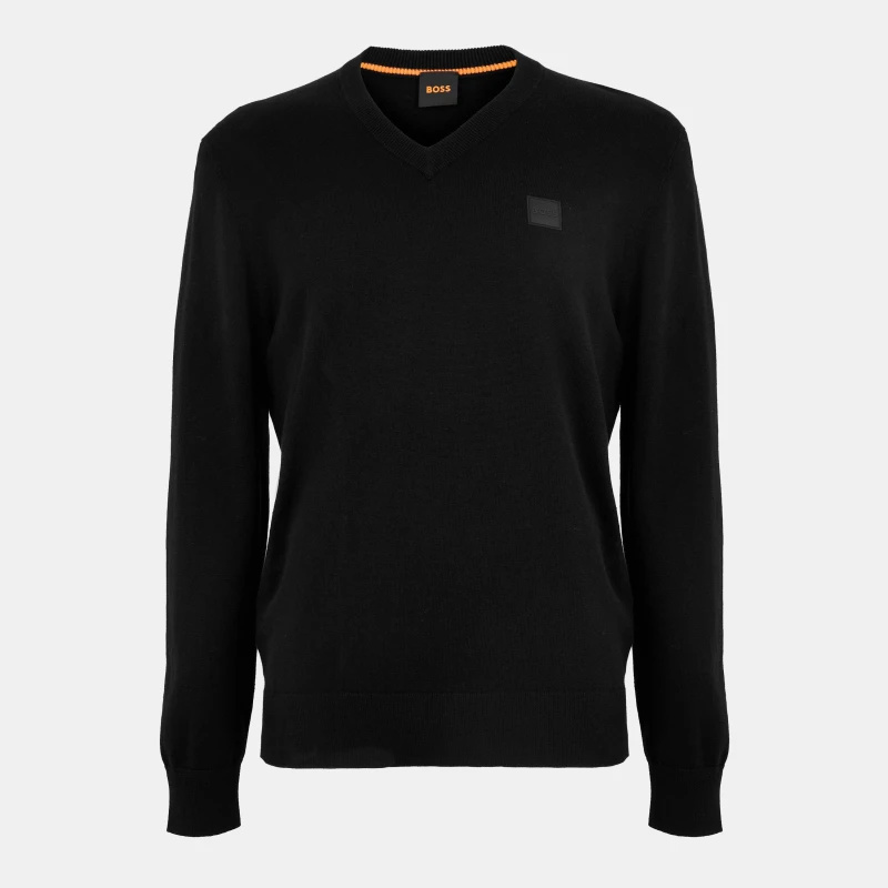 Image of Boss Mens Kanovano V Knitwear Jumper Black male S
