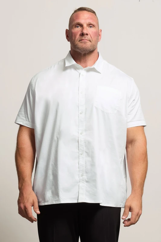 Image of BadRhino BadRhino Men Short Sleeve Shirt in White Size: 2X-large White XXL Male 5063111262878