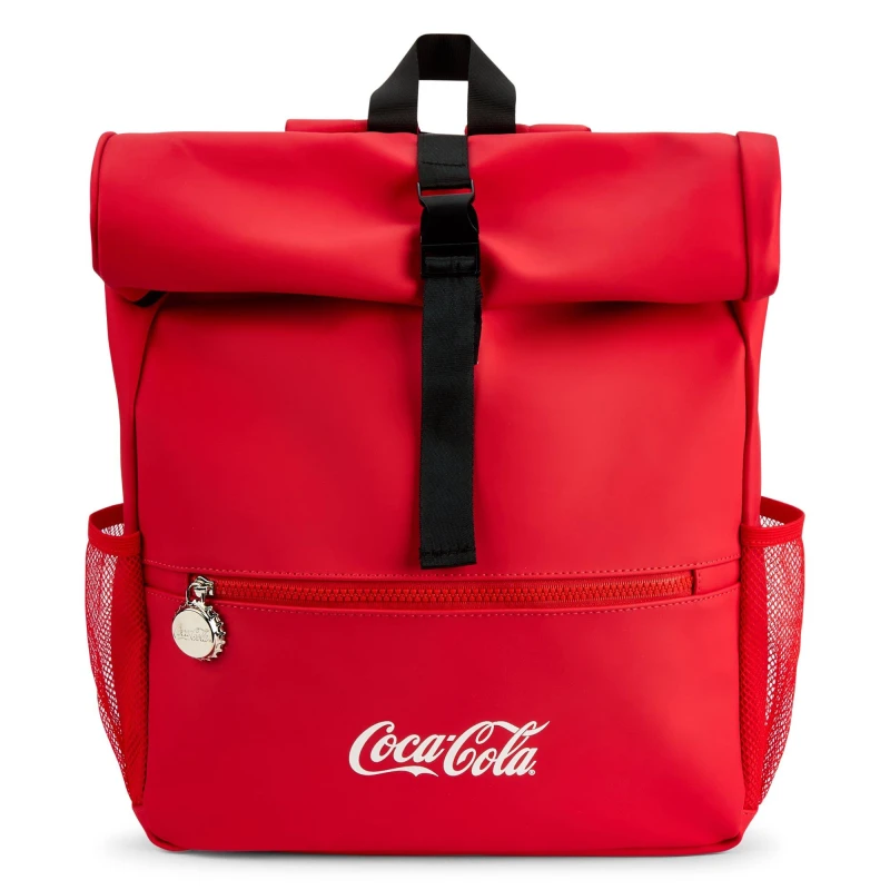 Image of Coca Cola Team Coca-Cola Officially Licensed Lifestyle Roll Top Bag Unisex Red unisex One Size