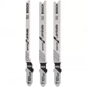 Image of Bosch 3 Piece Jigsaw Blade Set for Laminates