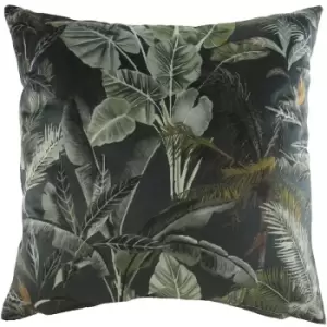 Image of Evans Lichfield Kiable Leaves Cushion Cover (One Size) (Green) - Green