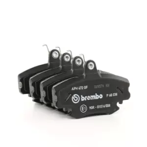 Image of BREMBO Brake pad set RENAULT,PEUGEOT,DACIA P 68 038 6025071042,7701201669,7701202284 7701202285,7701202289,7701202635,7701202712,7701202894,7701203129