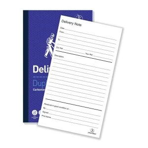 Image of Challenge Taped Duplicate Book Carbonless Delivery Note 100 Sets 210x130mm Pack of 5