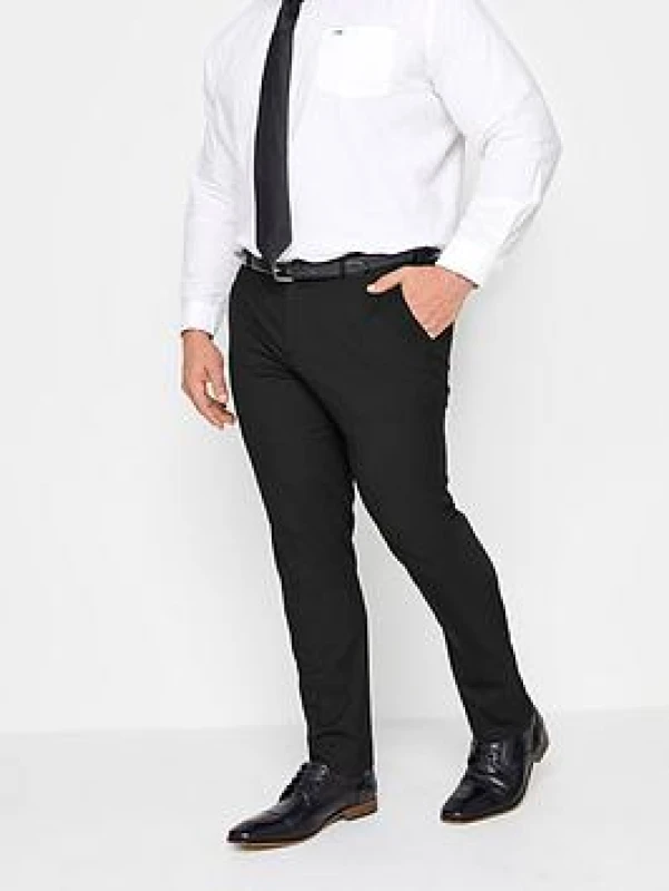 Image of BadRhino BadRhino Men Plain Suit Trousers in Black Size: 36X-Large Black 36XL Male 5063110606116