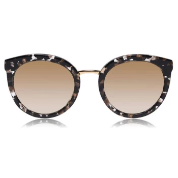 Image of Dolce & Gabbana Cube Black/Gold 0DG4268 Round Sunglasses - BORDEAUX