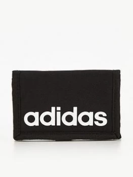 Image of adidas Linear Logo Wallet - Black/White, Men