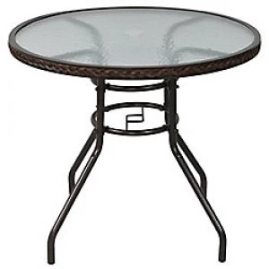 Image of Outsunny Rattan Round Table 867-064 Brown