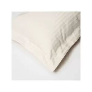 Image of Belledorm Hotel Suite Satin Stripe 540 Thread Count 100% Cotton Oxford Pillow Case, Ivory