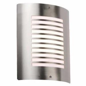 Image of KnightsBridge IP44 E27 40W Stainless Steel Outdoor Wall Fixture Light and Design