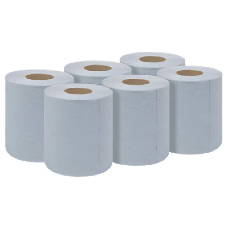 Image of Sealey Blue 2 Ply Paper Wipes 60 metre Rolls BLU60 Pack Qty: Pack of 6
