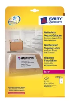 Image of Avery L7996-25 printer label White