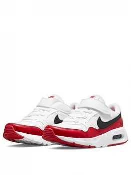 Image of Nike Air Max SC Childrens Trainer - White/Red, White/Black, Size 2