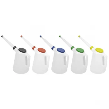 Image of Sealey JDL5SET Oil Containers with Lid & Flexible Spouts 5L - Set of 5