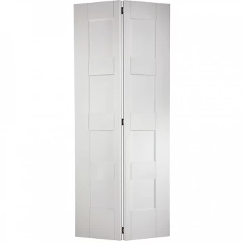 Image of LPD Shaker 4 Panel White Primed Internal Bi-fold Door - 1981mm x 762mm (78 inch x 30 inch)
