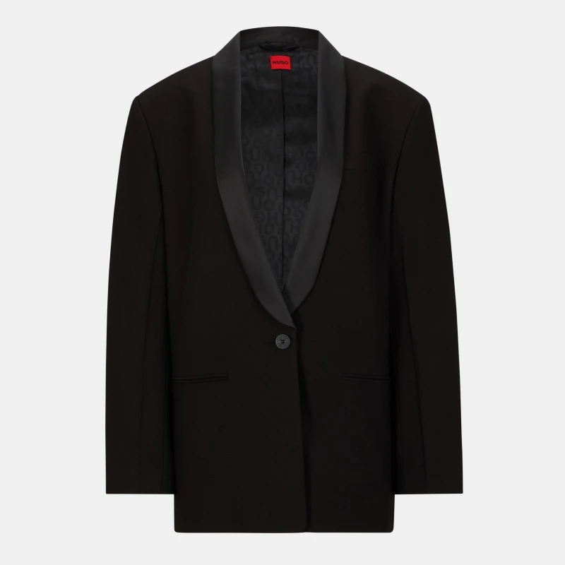 Image of Hugo Womens Amusar Suit Jacket Black female 6 (XS)