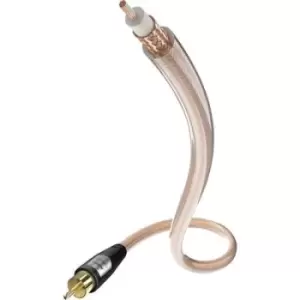 Image of Inakustik 003082751 RCA Audio/phono Cable [1x RCA plug (phono) - 1x RCA plug (phono)] 7.50 m Transparent gold plated connectors