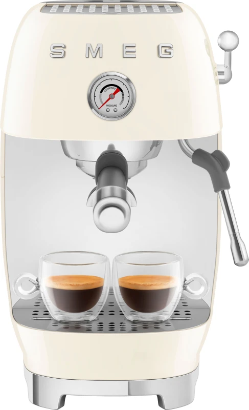 Image of Smeg 50's Style Cold Brew Espresso Coffee Machine - Cream - ECF03CRUK