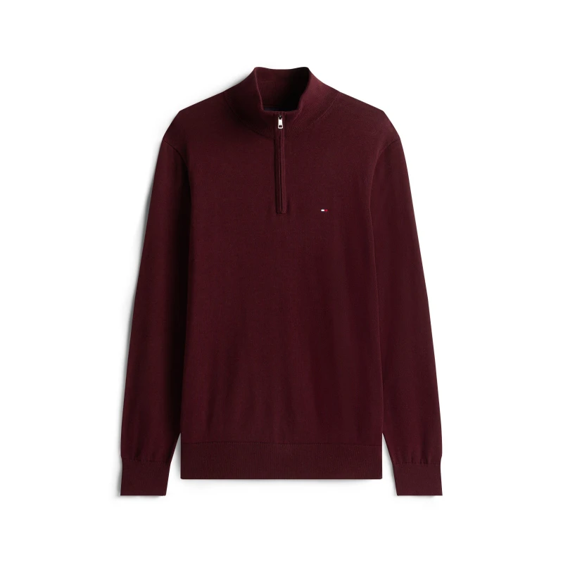 Image of Tommy Hilfiger Half-zip sweater Deep Burg XIH male S