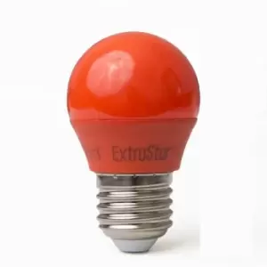 Image of 4W Red LED Golf Ball Modern Coloured Light Bulb E27