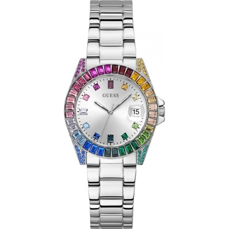 Image of Guess Womens GW0475L4 34mm Quartz Watch in Silver Silver Female One Size