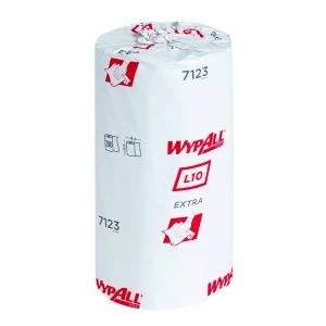 Image of Wypall L10 Wiper Roll 1-Ply Blue Pack of 12 7123