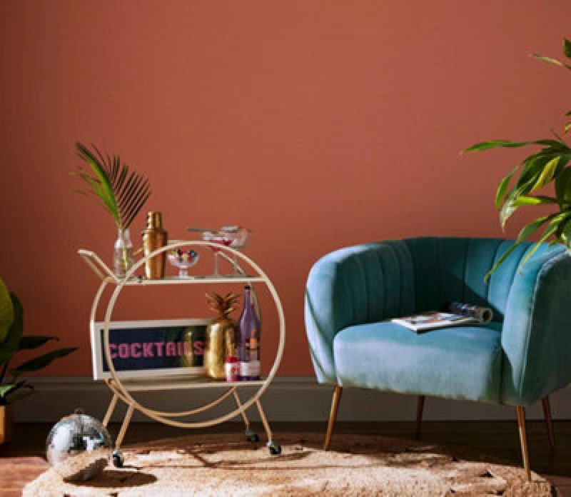 Image of Envy Stitch Please Terra Terracota Orange Textured Plain Wallpaper