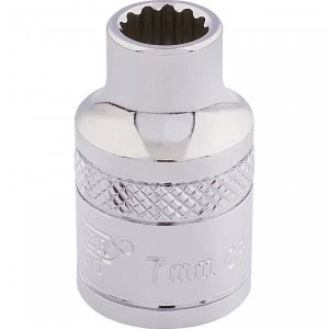 Image of Draper 3/8" Drive Polished Finish Hi Torq Bi Hexagon Socket Metric 3/8" 7mm
