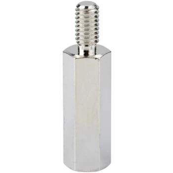 Image of R-TECH 524385 Hex Threaded M-F Spacer Brass 7mm A/F M4 20mm - Pack Of 25