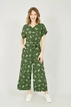 Image of Green Daisy Ladybird Print Jumpsuit