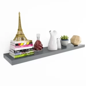 Image of Floating Shelves Shelf Including Bracket Wall Shelving Living Room Kitchen Black White Grey Oak High Gloss Matt 50 70 90 110cm 110cm grau (de)