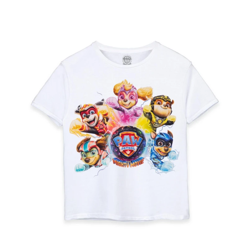 Image of (7-8 Years) Paw Patrol Short Sleeved T-Shirt (Unisex Kids White)