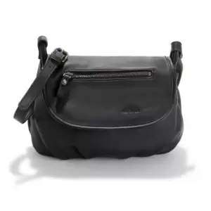 Image of Jen Leather Crossbody/Shoulder Hobo Bag with Flap