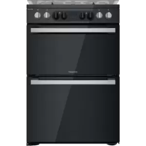 Image of Hotpoint HDM67G8CCB/UK Dual Fuel Cooker - Black - A/A Rated
