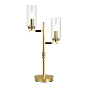 Image of Luminosa Lighting - Table Lamp, 2 x E14, Polished Gold