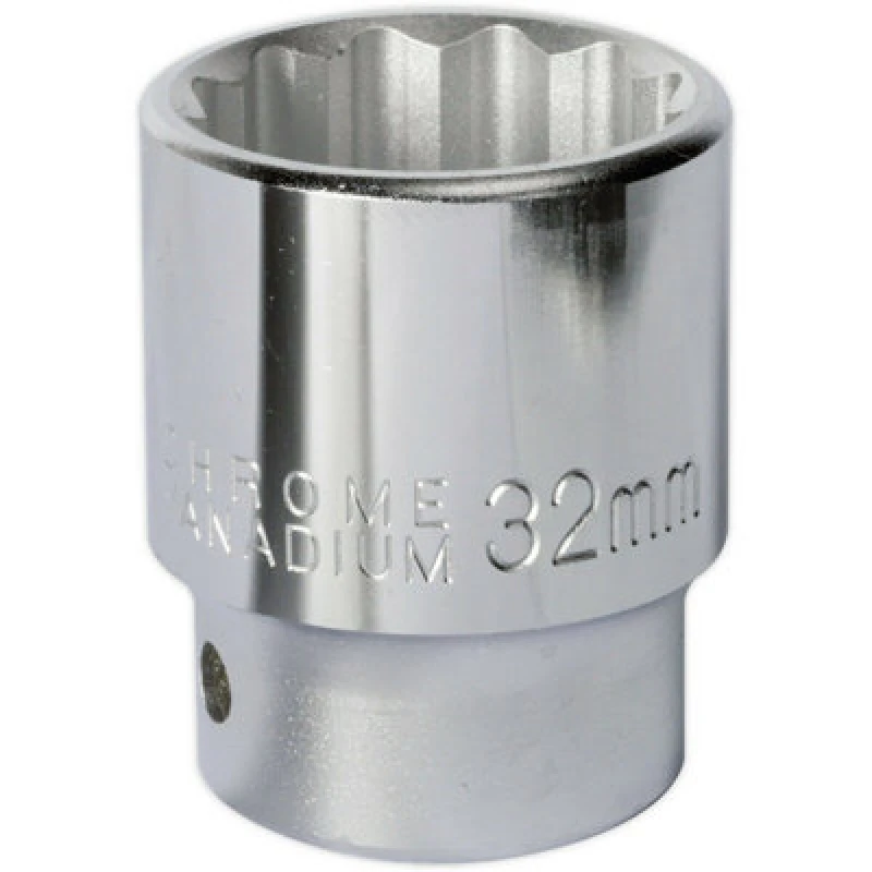 Image of Loops 32mm Forged Steel Drive Socket - 3/4" Square Drive - Chrome Vanadium Socket Metallics