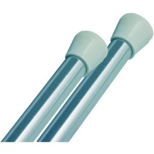 Image of Wickes Telescopic Chrome Shower Curtain Rail