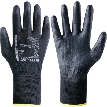 Image of 866 Tegera Pu Palm-side Coated Black Gloves - Size 6 - Ejendals