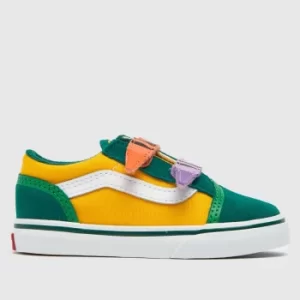 Image of Vans Green Old Skool V Crayola Tdlr Boys Toddler Trainers
