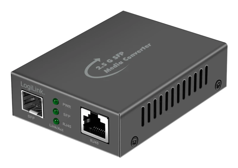 Image of LogiLink NMC002 network media converter 2500 Mbps Black