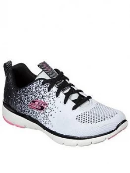 Image of Skechers Flex Appeal 3.0 Trainers - White/Black
