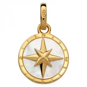 Image of Ladies Links Of London Sterling Silver Amulet Keepsakes Mother of Pearl Compass