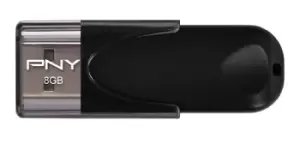 Image of PNY Attache 4 USB flash drive 8GB USB Type-A 2.0 Black